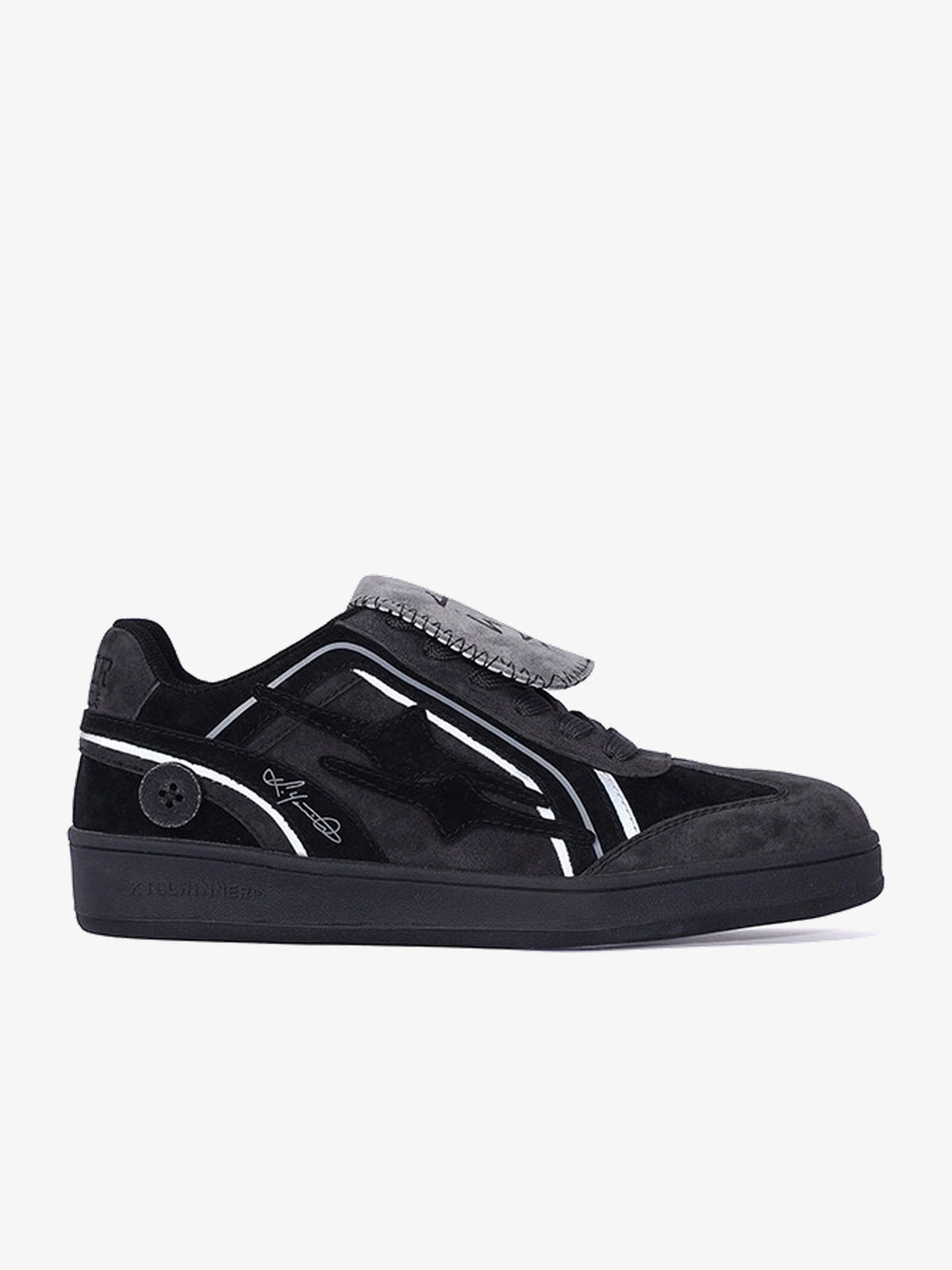 KILL WINNER STAR PANEL COURT SNEAKERS; Black; overall product view