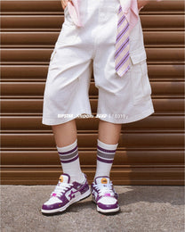 RIP STAR RACING STAR PATCH SNEAKERS; Purple; on-foot view