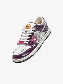 RIP STAR RACING STAR PATCH SNEAKERS; Purple; overall product view