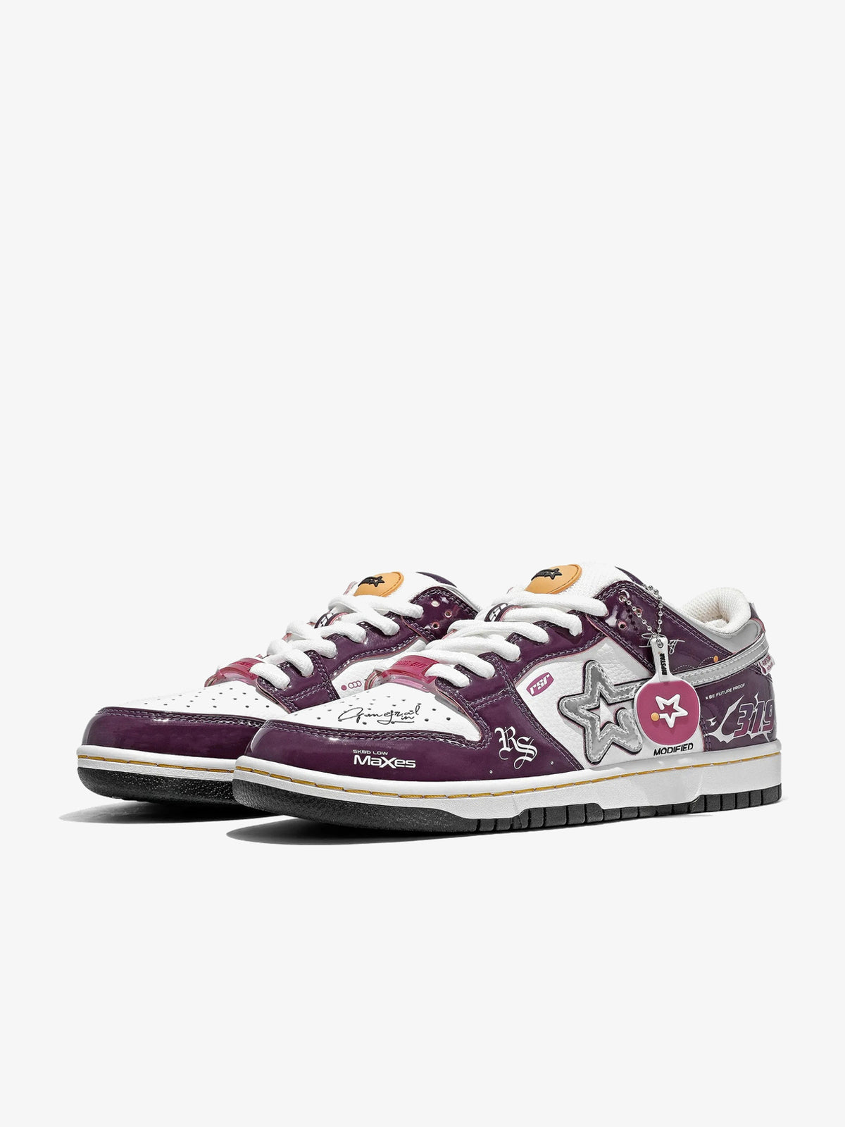 RIP STAR RACING STAR PATCH SNEAKERS; Purple; product view