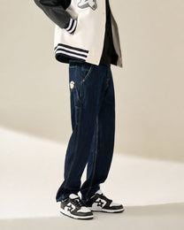 RIP STAR CONTRAST STAR PANEL SNEAKERS; Black; on-foot view