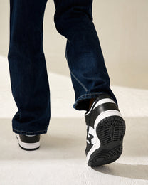 RIP STAR CONTRAST STAR PANEL SNEAKERS; Black; on-foot view