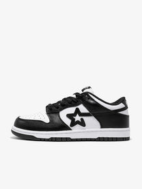 RIP STAR CONTRAST STAR PANEL SNEAKERS; Black; overall product view