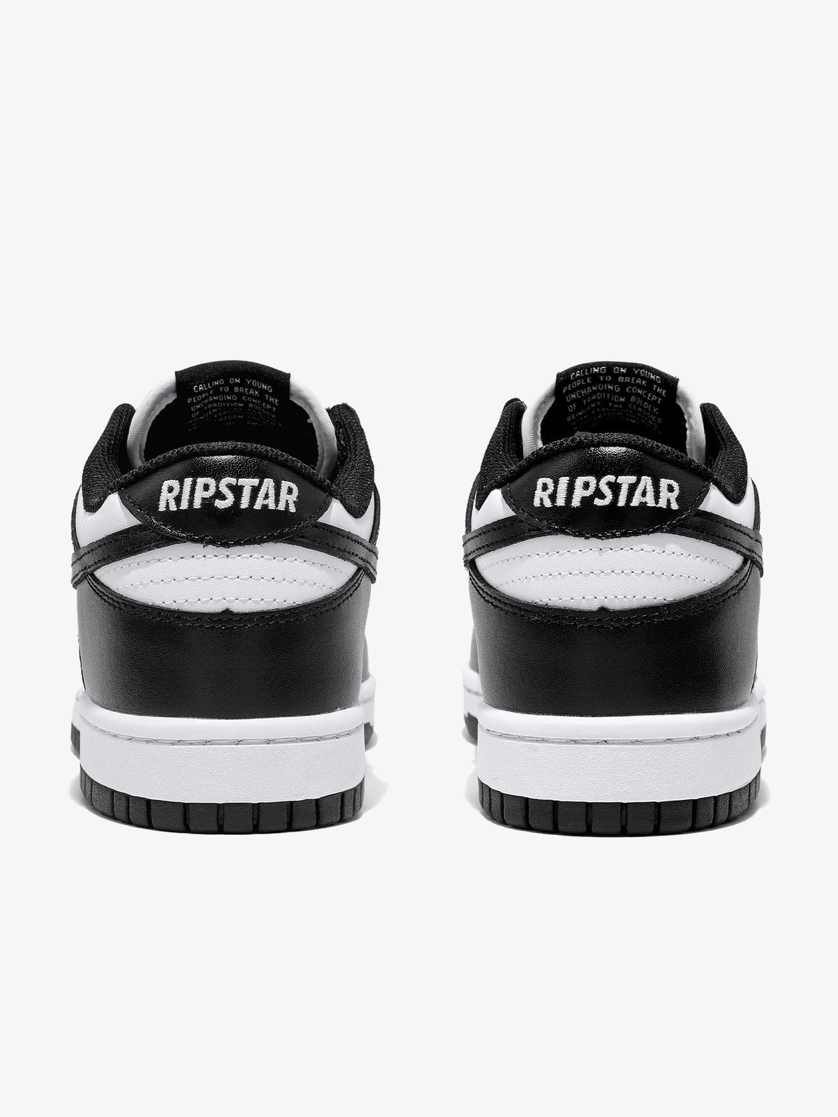 RIP STAR CONTRAST STAR PANEL SNEAKERS; Black; heel view