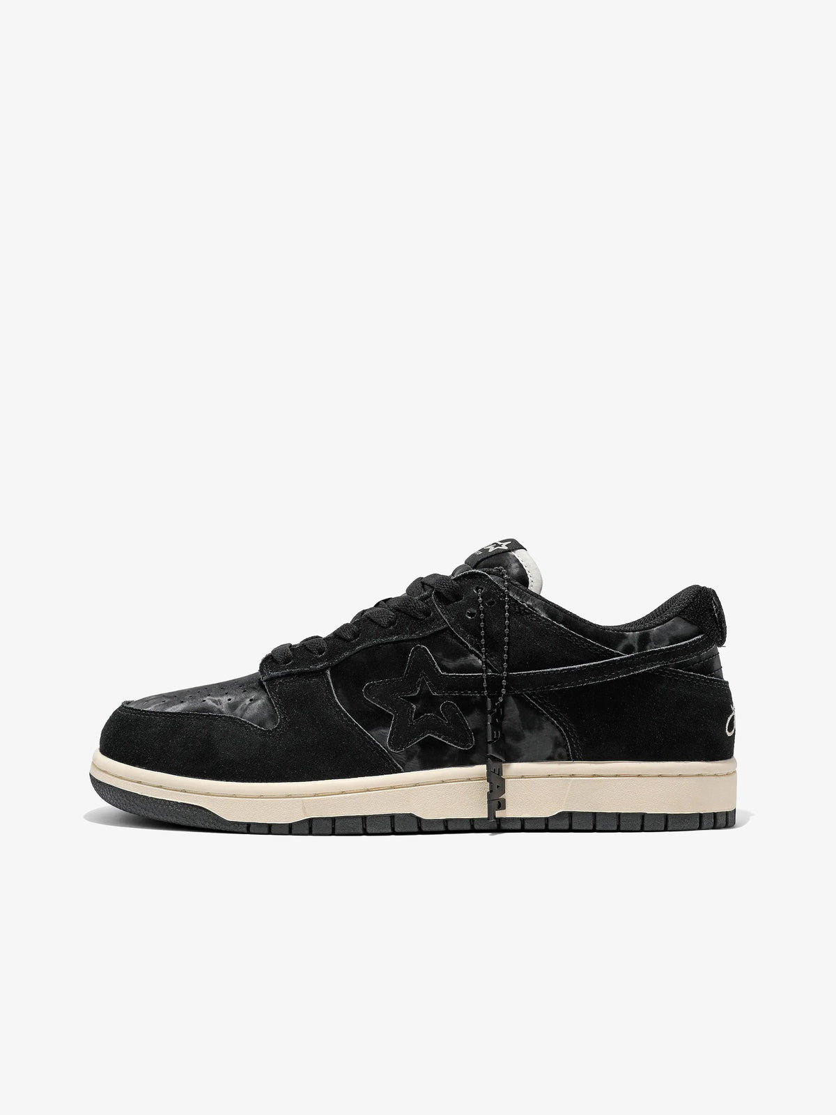 RIP STAR TONAL STAR PATCH SNEAKERS; Black; overall product view