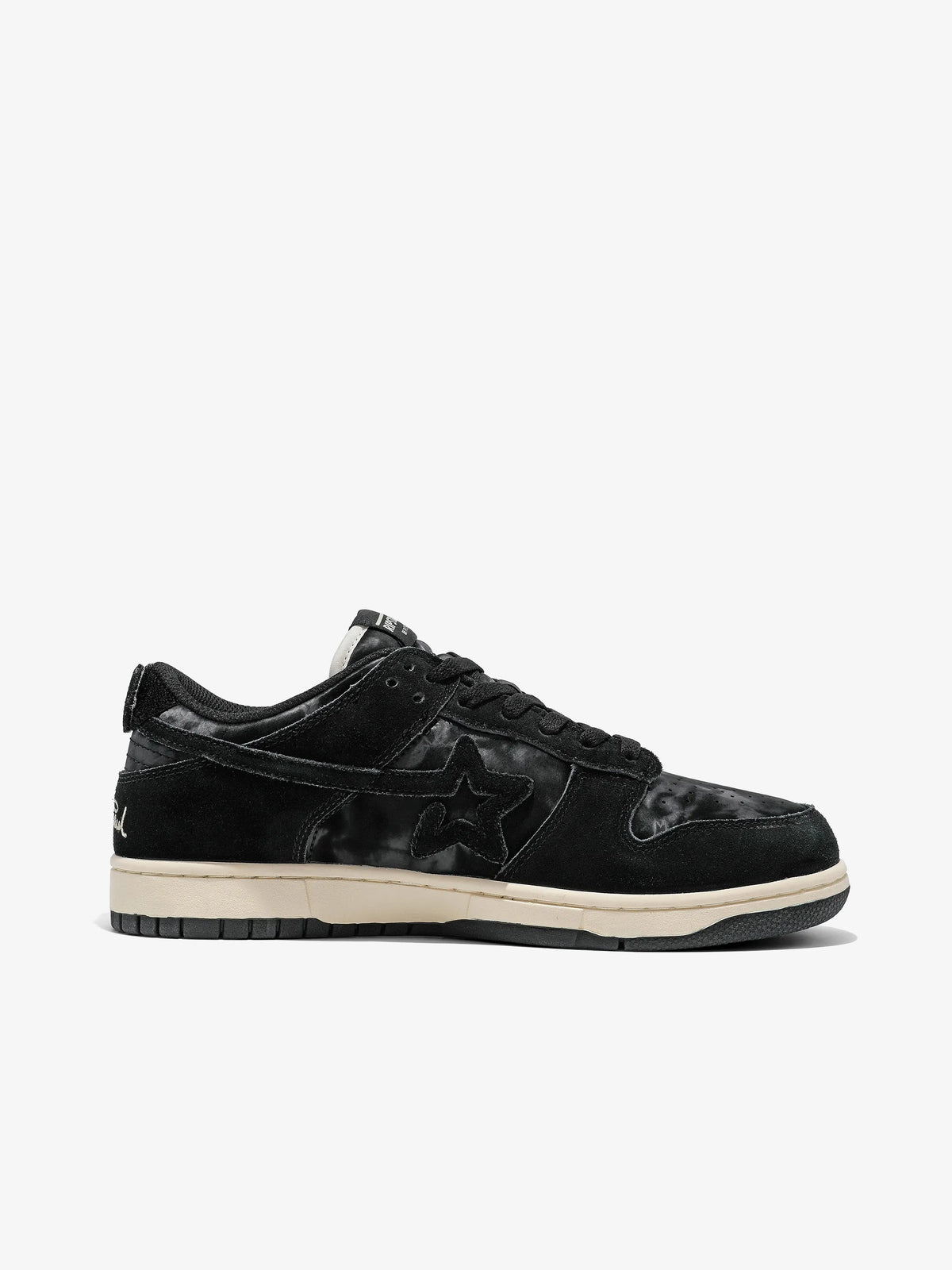 RIP STAR TONAL STAR PATCH SNEAKERS; Black; overall product view