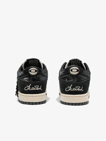 RIP STAR TONAL STAR PATCH SNEAKERS; Black; heel view