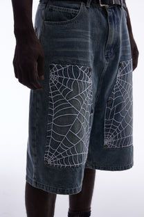 ATSF30 WASHED LONG JORTS; Blue; model view
