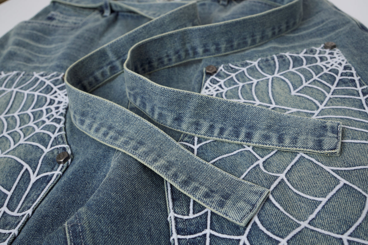 ATSF30 WASHED LONG JORTS; Blue; design detail