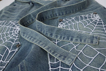 ATSF30 WASHED LONG JORTS; Blue; design detail