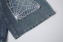ATSF30 WASHED LONG JORTS; Blue; design detail