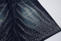 ATSF30 WASHED PANEL LONG JORTS; Black; design detail