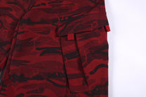 CHAOGU CAMO UTILITY SHORTS; Red Camo; design detail