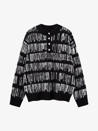 AK ANBULLET | ABSTRACT BAND HENLEY SWEATER