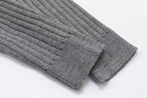 RESTARALL RIBBED PHOTO COLLAGE SWEATER; Gray; garment construction detail