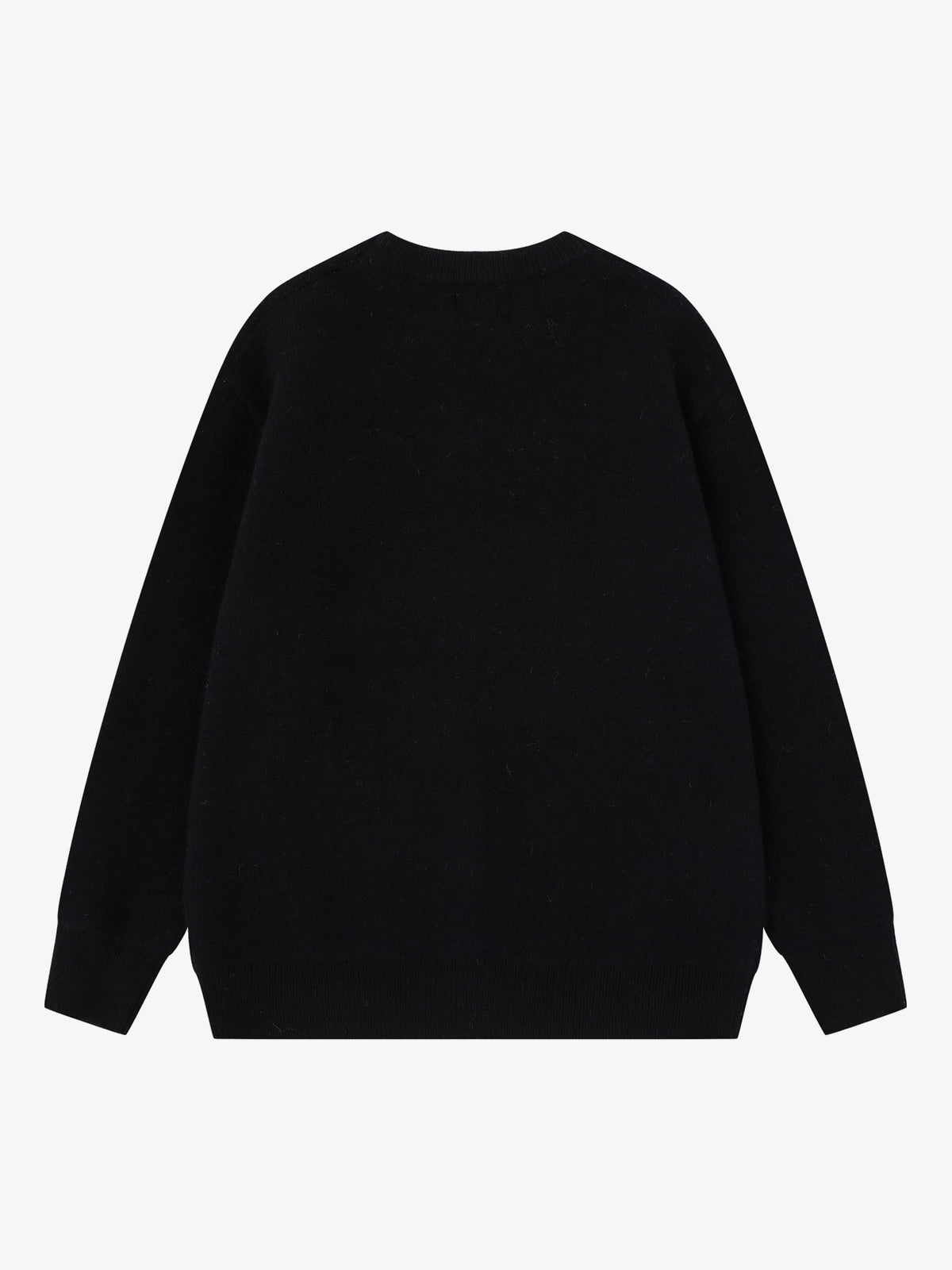 SAVAGE BASE SKELETON JACQUARD SWEATER; Black; back view