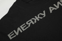 11KN SHOULDER SCRIPT SWEATSHIRT; Black; design detail