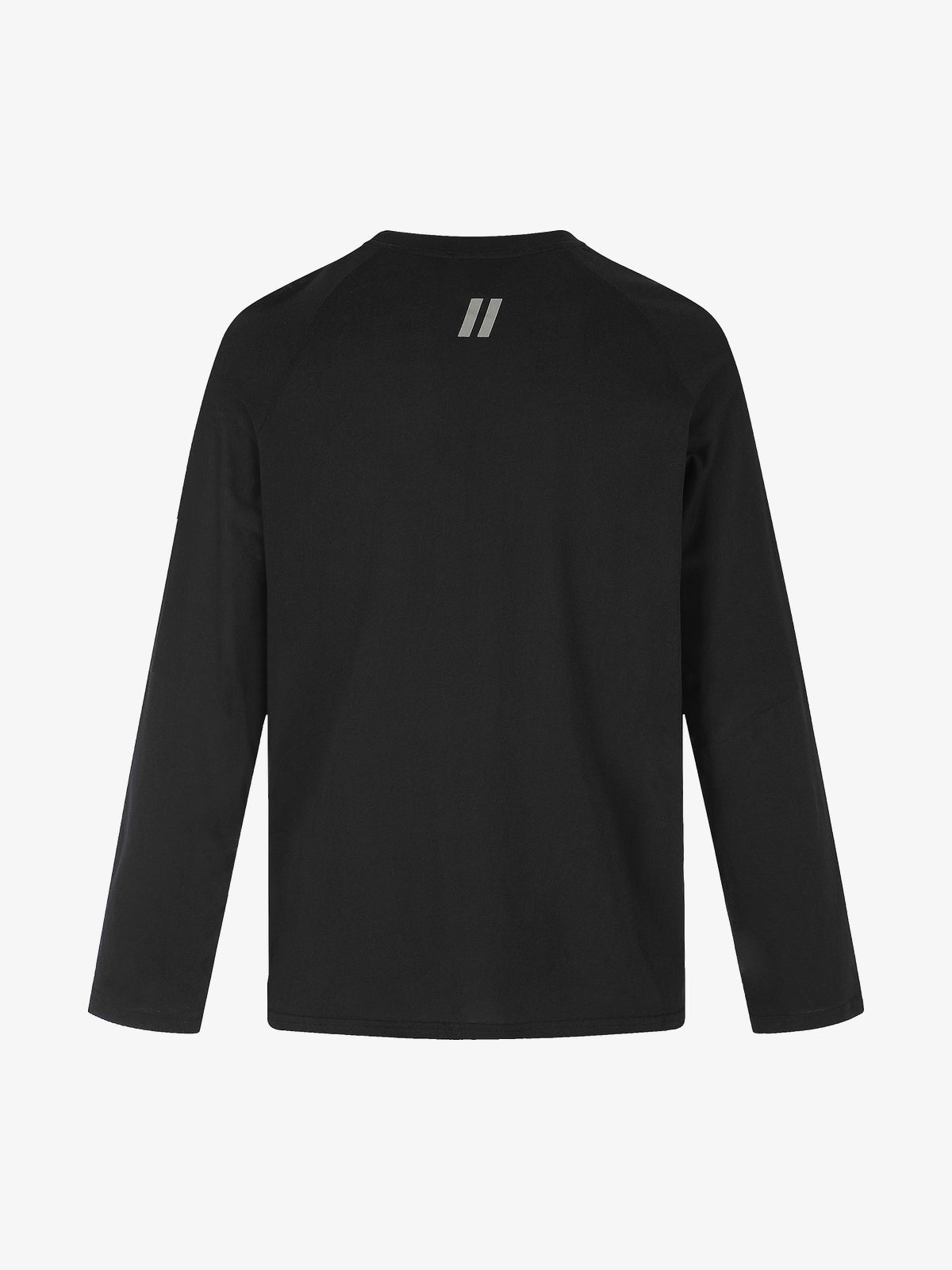 11KN SHOULDER SCRIPT SWEATSHIRT; Black; back view