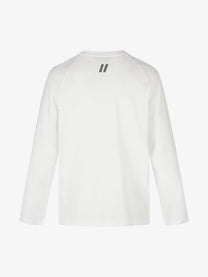 11KN SHOULDER SCRIPT SWEATSHIRT; White; back view