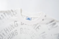 AK ANBULLET CIRCULAR GRAPHIC SWEATSHIRT; White; garment construction detail