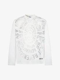 AK ANBULLET CIRCULAR GRAPHIC SWEATSHIRT; White; front view