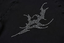 ATSF30 DRAGON PRINT ZIP NECK SWEATSHIRT; Black; design detail