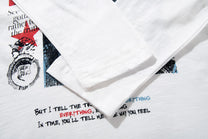 BLACK E78 DANGER COLLAGE SWEATSHIRT; White; garment construction detail