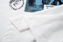 BLACK E78 DANGER COLLAGE SWEATSHIRT; White; fabric detail