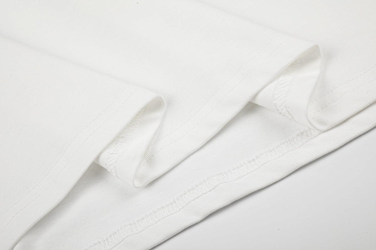 BLACK ENERGY PHOTO PRINT LAYERED SWEATSHIRT; White; garment construction detail
