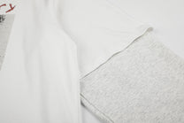 BLACK ENERGY PHOTO PRINT LAYERED SWEATSHIRT; White; garment construction detail