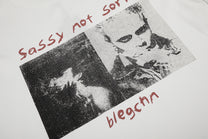 BLACK ENERGY PHOTO PRINT LAYERED SWEATSHIRT; White; design detail