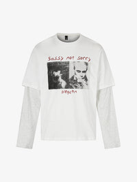 BLACK ENERGY | PHOTO PRINT LAYERED SWEATSHIRT