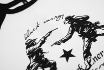 BLACK ENERGY STAR SLEEVE GRAPHIC SWEATSHIRT; White; design detail