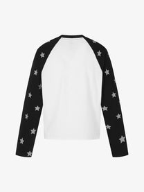 BLACK ENERGY STAR SLEEVE GRAPHIC SWEATSHIRT; White; back view