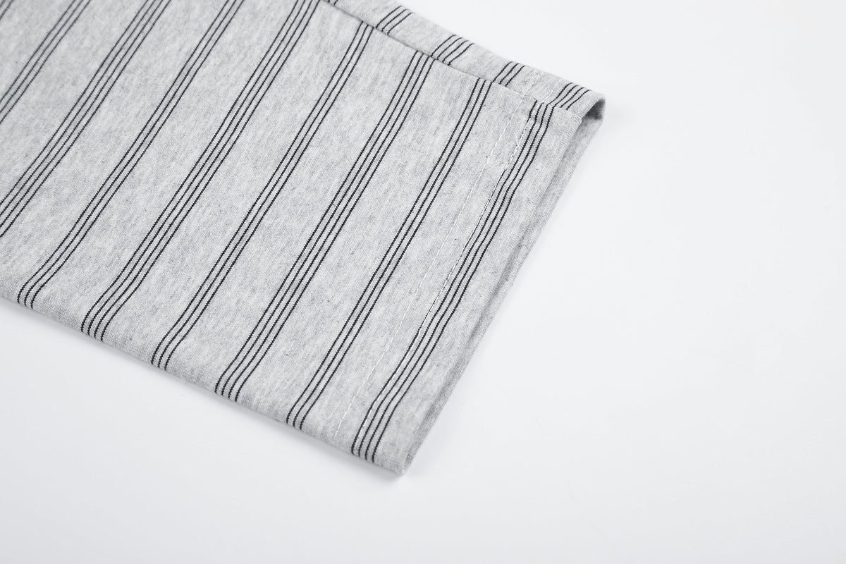 BLACK ENERGY STAR COLLAGE STRIPE SLEEVE SWEATSHIRT; Dark Gray; design detail
