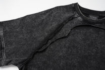 EXTREME CAUSE WASHED RAGLAN SEAM SWEATSHIRT; Black; garment construction detail