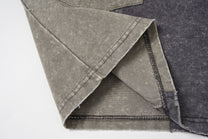 EXTREME CAUSE TWO TONE PATCHWORK SWEATSHIRT; Gray; garment construction detail