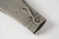 EXTREME CAUSE TWO TONE PATCHWORK SWEATSHIRT; Gray; garment construction detail