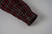 EXTREME CAUSE HENLEY CHECK CUFF SWEATSHIRT; Black; garment construction detail