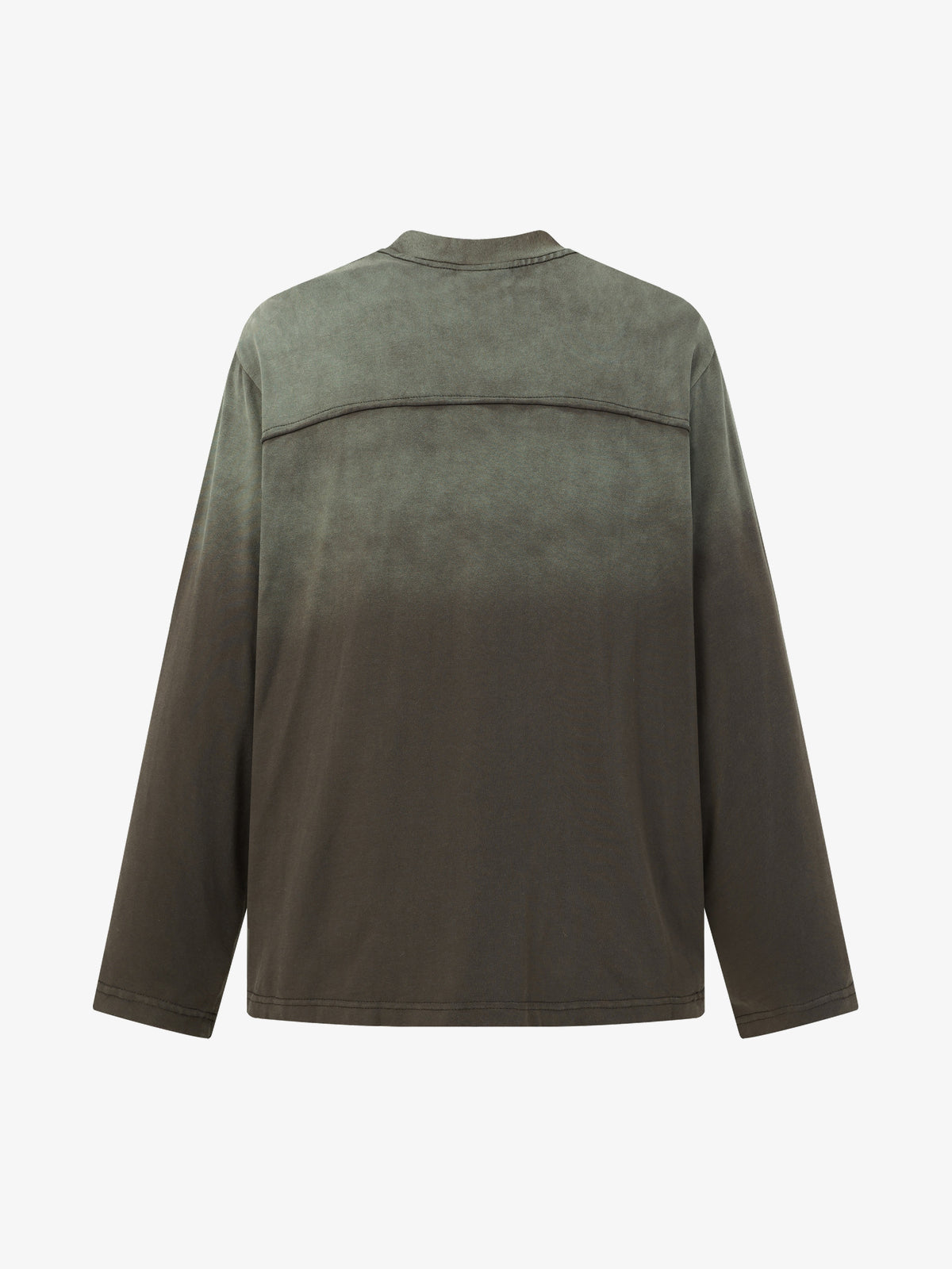 EXTREME CAUSE WASHED DRAWSTRING SEAM SWEATSHIRT; Brown; back view