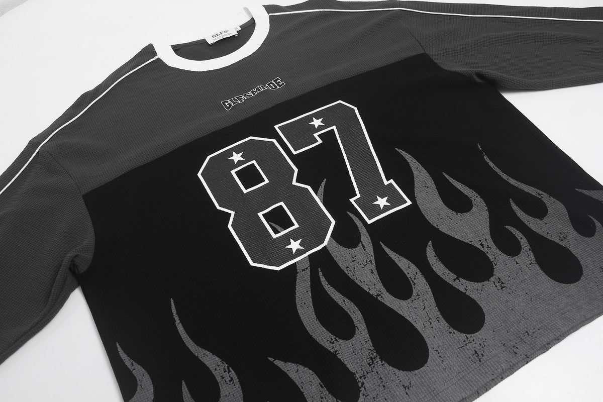 GLFS FLAME 87 GRAPHIC SWEATSHIRT; Black; design detail