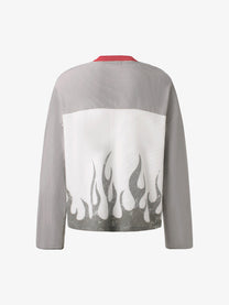 GLFS FLAME 87 GRAPHIC SWEATSHIRT; Light Gray; back view
