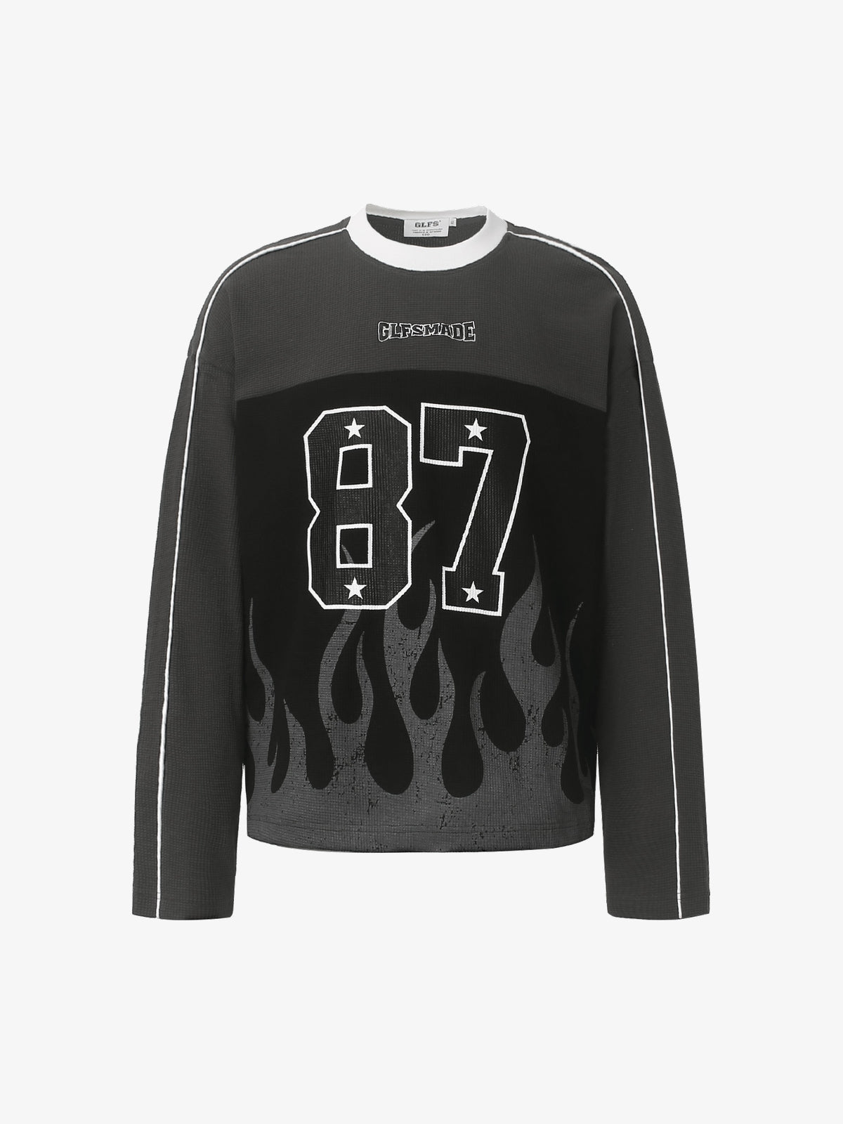 GLFS FLAME 87 GRAPHIC SWEATSHIRT; Black; front view