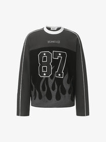 GLFS FLAME 87 GRAPHIC SWEATSHIRT; Black; front view