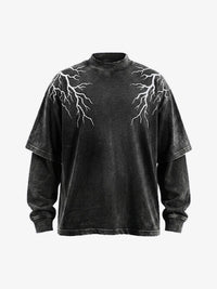 GUO WEAR | LIGHTNING SHOULDER LAYERED SWEATSHIRT