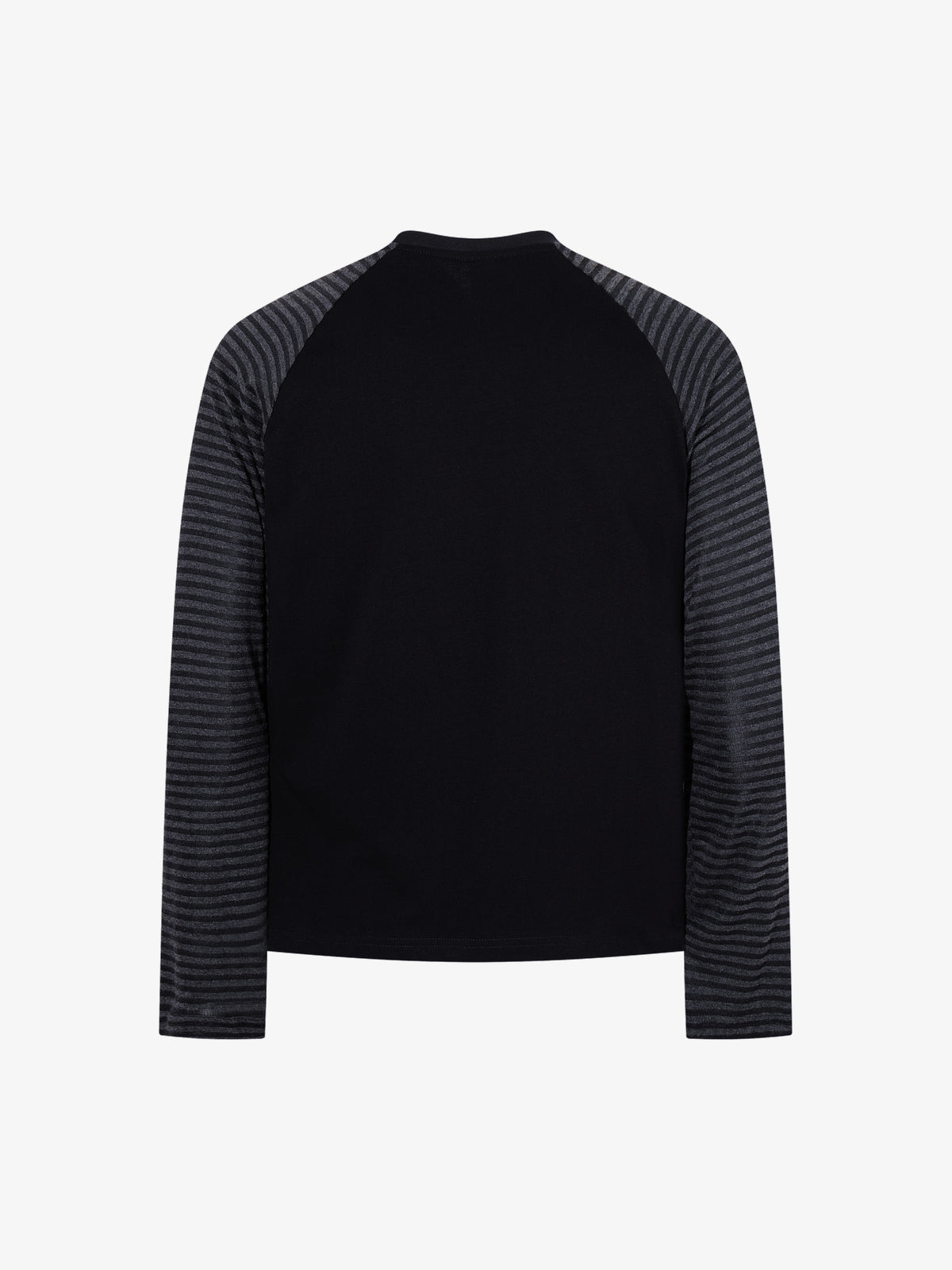 MCCNN STAR STRIPED RAGLAN SWEATSHIRT; Black; back view