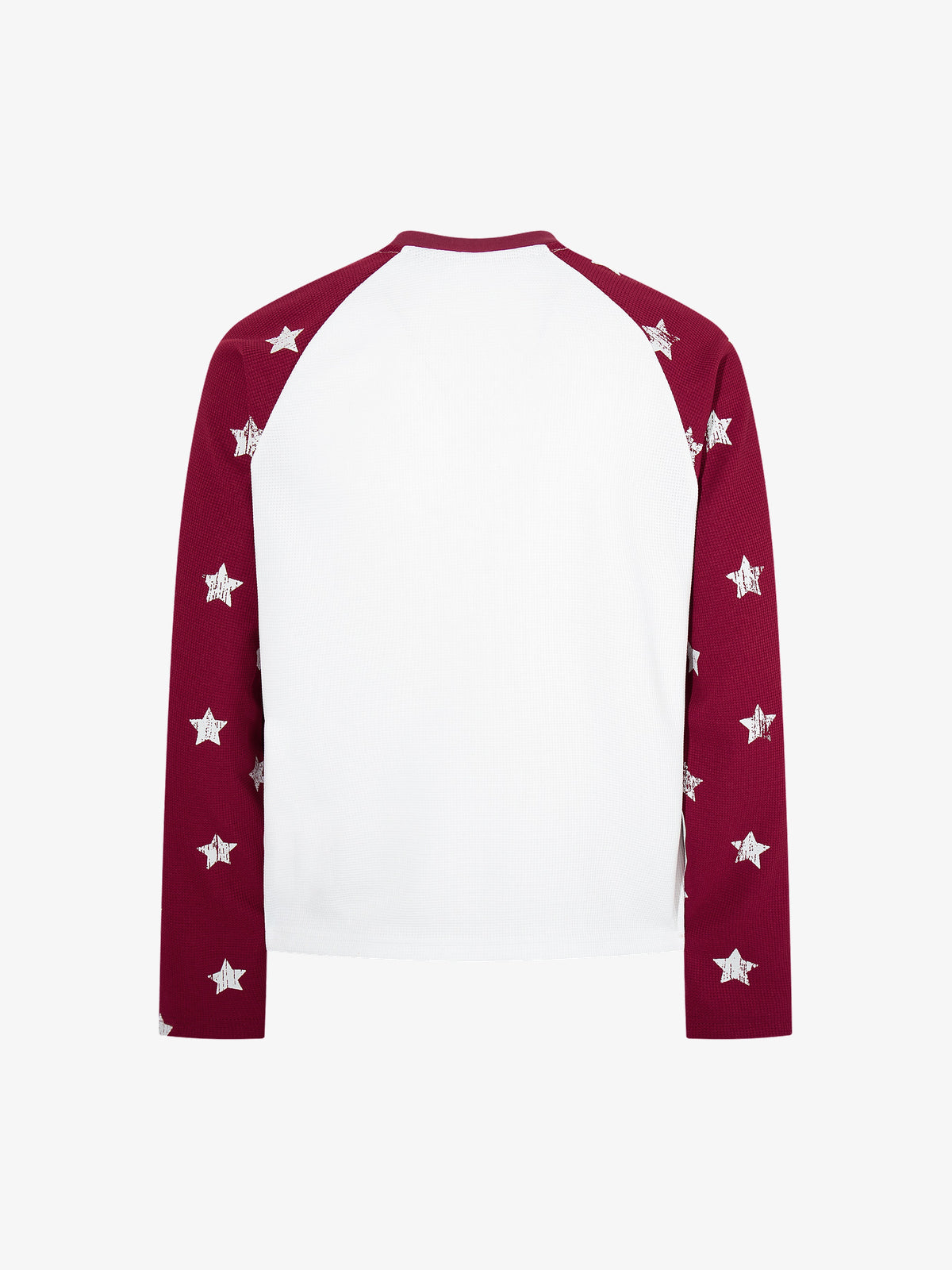 MCCNN BAND POSTER STAR SLEEVE SWEATSHIRT; Red; back view