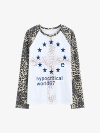 NO E MOSEN | LEOPARD RAGLAN STAR SWEATSHIRT