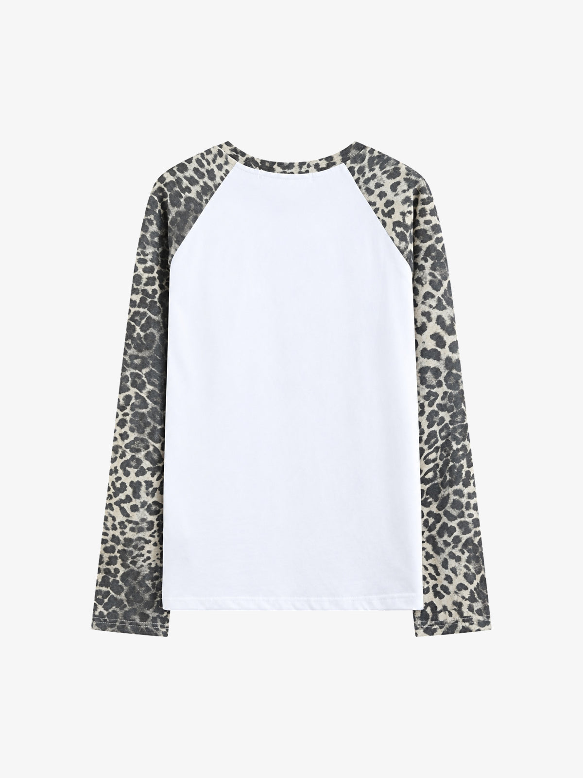 NO E MOSEN LEOPARD RAGLAN STAR SWEATSHIRT; White; back view