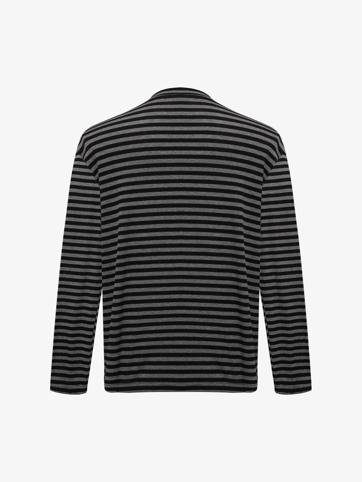 REHTRELT STRIPED LINE ART SWEATSHIRT; Black; back view